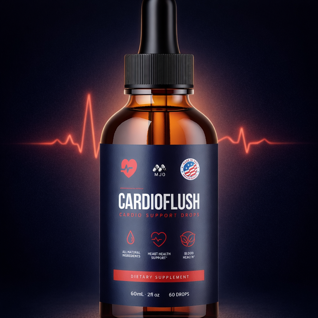 CardioFlush cardio support drops bottle
